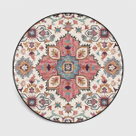 India etnilises stiilis vaibaala elutoa vaip, lillemustriga &uuml;mmargune vaip tubade &uuml;marmatt, mida saab mehaaniliselt pesta 40*40CM