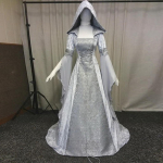 Naiste pikkade varrukatega kapuutsiga seelik, p&otilde;randa pikkune Cosplay kleit XL