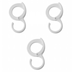 3tk Anti Drop S konksud riputamiseks valged PP kukkumisvastased taimed tuled pott pannid tassid k&ouml;&ouml;k 3PCS valge