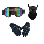 Mootorrattas&otilde;idu 3-osaline motokrossi kiiver tuuleklaasi suusamask Mootorrattas&otilde;idu Hardshell kindad One Size must