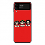 Mafalda mustad &uuml;mbrised telefoni kate, k&otilde;va arvuti Samsung Galaxy Flip Z Flip3 5g Zflip3 Zflip jaoks Samsung Z Flip3 5G