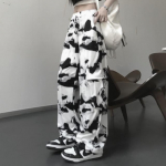 Kaubap&uuml;ksid Lips V&auml;rv Harajuku T&auml;navar&otilde;ivad Naiste laia s&auml;&auml;rega k&otilde;rge v&ouml;&ouml;kohaga p&uuml;ksid Punk Oversize Esteetiline Korea mood S valge