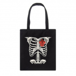Must gooti anime Skull Bone Print l&otilde;uendikott Casual Ulzzang Suure mahutavusega Kawaii naiste &otilde;lakott Punk Hip Hop ostukott 24*26cm