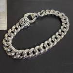 S925 Sterling H&otilde;bedast K&auml;ev&otilde;ru Kirsipuu Luku Kuuba Kett Meeste Isikup&auml;ra Hip Hop Stiil Lihtne Tank H&otilde;bedane K&auml;ev&otilde;ru 19cm h&otilde;be