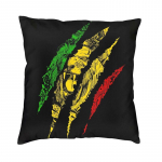 Reggae muusika l&otilde;vi Jamaica lipp Rasta Rastafari padjakatted pehme sametine p&otilde;hjamaise padjap&uuml;&uuml;r Kodukaunistus 40x40cm 16x16in