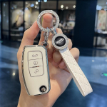 Shell Fob Ford Falcon Territory Galaxy Mondeo Ecosport Focus Fiesta 3 nupuga pehme TPU auto kokkupandav v&otilde;tmekaane &uuml;mbris v&otilde;tmehoidja set 1 valge