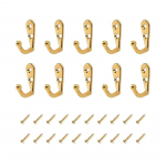 10 tk Vintage seinale kinnitatav &uuml;heharuline konks Retro minisuuruses pronksist riidepuud V&otilde;tmetele M&uuml;ts R&auml;tiku hommikumantel Vannitoakonksud