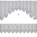 2 tk/komplekti pitskardinaga pooll&auml;bipaistev pitsdisain, vintage stiilis kahetasandiline kohvikukardinakomplekt koduks 5