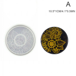 Silikoonist &uuml;mmargune mandala aluste vormitass Mat Pad Vaigu vormivalut&ouml;&ouml;riist Craft C1D1 A-105*10mm