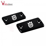 New Pair Motorcycle Front Brake Reservoir Fluid CNC Tank Cover Oil Cup Caps For TE 300i 2018 TE 300 i without logo