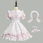 2023. aasta seksikas naiste teenijariietus Anime pikk kleit p&otilde;llekleit Lolita kleit Meeste kohviku kost&uuml;&uuml;m Cosplay kost&uuml;&uuml;m Lolita kleit 5XL roosa
