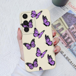 Telefoni&uuml;mbrised Samsung Galaxy S20 S21 S22 S23 Pro Ultra S 20 21 22 23 Fashion Butterfly Flower kaitsev vedel kandiline kaitseraua Samsung Fundas jaoks Samsung S21