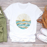 (Aasia suurus) T-s&auml;rk Top Fashion Plant Trend Stiil Armas Trend Vabaajar&otilde;ivaste T-s&auml;rk L&uuml;hikeste varrukatega Naiste Printimine Naistele O-kaelusega graafiline T-s&auml;rk S