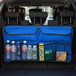 Car trunk storage bag with large capacity and mesh pocket rear seat back pocket debris storage bag car accessories