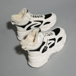 Talv pluss alla paksendatud k&otilde;rge abi Vanad isakingad Naistele 2022 Uus Ins Tide Paks alumine Soe puuvillased kingad vabaaja spordijalatsid 35 must