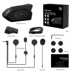 GOCOM4 Mootorratta Bluetooth Intercom Kiiver Kommunikaator Peakomplekt FM Ridao Intercomunicador neljale s&otilde;itjale PK V4 PLUS valge