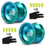 2 pakendis alumiiniumist yoyo pallid v&otilde;istlevad yoyo kingitused koos laagripaelte ja kinnastega 2 sinine