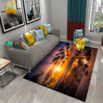 Palm Tree Tropical Plant Print Libisemiskindel vaip Vannituba Magamistuba K&ouml;&ouml;k Elutuba Sunset Ocean Beach vaip 40x60cm