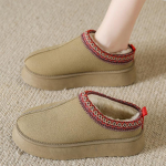 Talvised naiste fliisist puuvillased kingad vabaaja naiste soojad paksu tallaga kingad v&auml;listingimustes etnilises stiilis naiste kingad 35 vaarika