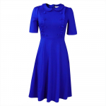 Suur naiste suvemoodne soliidne naiste kleit l&uuml;hikeste varrukatega &uuml;hes t&uuml;kis XXXL