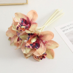 3 tk 6 pead/kimp Kunstlik Phalaenopsise kimp Kunstlik orhidee &otilde;ue pulma jaoks Kodu Elutoa sisustus Siid Real Touch v&otilde;ltslilled roosa punane v&auml;rv