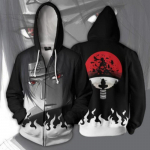 Kvaliteetne anime Naruto Rei Akatsuki tr&uuml;kitud t&otilde;mblukuga pulloverid kapuutsiga kapuutsiga Anime pulloverid Anime Cosplay suures suuruses 6XL must