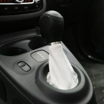 Car Gear Hand Brake Dust Cover Parking Brake PU Leather Protector Interior Decor For New Smart 453 fortwo forfour valge