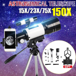70 mm 300 mm astronoomiline teleskoop Monokulaarne Professionaalne v&auml;lireisi t&auml;ppissiiv koos statiiviga lastele ja algajatele kingitus