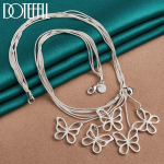 Madu kett h&otilde;bedane liblikas kaelakee pidu kingitus naiste moe ehted 45cm