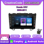 8-tolline WIFI Android 2 Din autoraadio autoraadio multimeediumipleier Honda CRV CR-V 2006-2011 jaoks koos nupunupuga Carplay GPS 2+32GB 2+32GB