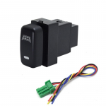 Luz antiniebla delantera LED roja, foco de radar, puerta trasera, m&uacute;sica, bot&oacute;n de interruptor de faros autom&aacute;ticos para Mitsubishi Outlander, Front Fog Light