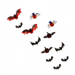 Nahkhiirekleebis PVC &otilde;udne elutuba magamistoa taustal seinakaunistus Lendav k&otilde;rvitsa kleebispidu must