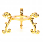 Kullatud v&auml;&auml;riskivimuna tugialuse kristallkuuli aluse hoidiku ornament h&otilde;be