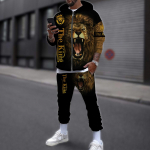 Isiksus Animal Cool Lion 3D All Over Print Spordidressid Meeste Mood T&otilde;mblukuga kapuutsp&uuml;ksid 2 tk Komplekt Spordi&uuml;likonnad 4XL