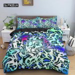 LeopardPrindiga tekikott Vikerkaar Leopard 3D Print King Queen Suurus Toodikate lastele T&uuml;drukutele Kingitused Pol&uuml;esterst tekikate EU single(135x200cm)