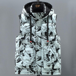 Talvised paksud vestid meeste kapuutsiga vabaaja soe puuvillane polsterdatud varrukateta jakk Meeste plusssuuruses L-6XL L