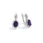 Bolaijewelry Naturaalne Ioliidi v&auml;&auml;riskivi 6x8 ovaalne Elegantne h&otilde;bedane klambriga k&otilde;rvar&otilde;ngas naistele pulmapeole luksuslik ehe kingitus m sinine