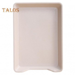 Serveerimisalus BPA-vaba toiduekraan Korduvkasutatavad kaasaskantavad korduvkasutatavad plastikust serveerimisvaagnad majapidamistarbed beež