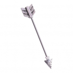 Retro Arrow Industrial Scaffold Bar K&otilde;rva K&otilde;hre Helix Barbell Piercing Ehted Turquoise