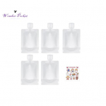 5 tk Reisi alampudelikomplekt Pakkimiskotid L&auml;bipaistvad Lekkekindlad L&otilde;hnatu &Uuml;hekordselt kasutatav &scaron;ampoon Kehapesu N&auml;okreemi Lotion S&auml;ilitamine T&auml;iskasvanute seksir&otilde;ivad 50ML