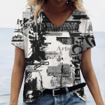 Hip Hop naiste T-s&auml;rk 3D ajaleheprindiga T-s&auml;rk naistele Vaba aeg Mood l&uuml;hikeste varrukatega t&auml;navar&otilde;ivad Naiste riided Uus 6XL