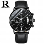 ONTHEEDGE Butterfly pandlaga terasv&ouml;&ouml; v&otilde;rkv&ouml;&ouml; meeste k&auml;ekell, veekindel pimedas helendav kolme silmaga 6 kontaktiga kvartskell