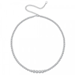 Moissaniidi Tennis Kaelakee Naistele S925 Sterling H&otilde;bedaga Pinnatud Kuld 1,2 Karaati Teemant Kett Kaelakeed Pulmapidu Ehted 41-50cm