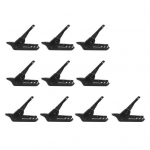 10tk matkakrokodilliklamber kaasaskantav &uuml;mberp&ouml;&ouml;ratud hammastega disain matkavarjuklamber tuulek&ouml;ie kinnitusklamber tuulekindel telgi markiisi kinnitusklamber must