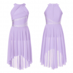 Laste t&uuml;drukute varrukateta l&auml;ikiv kivist l&uuml;&uuml;riline balleti trikoo kleit kaasaegne moodne ladina tantsu kost&uuml;&uuml;m 13-14 Years
