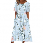 Populaarne naiste avar kleit O kaelusega k&otilde;rge v&ouml;&ouml;koht pestav naiste ostlemine vabaaja pulmakleit M must valge v&auml;rv