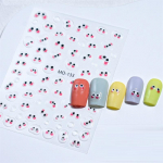 1 tk 3D reljeefsed Eye Nail Art kleebised Kawaii Mouth Monster T&auml;iskattega k&uuml;&uuml;nelaaster kooritav naeratav k&uuml;&uuml;nte liugur manik&uuml;&uuml;ri kaunistused