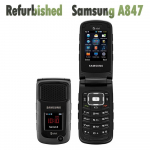 Renoveeritud Samsung A847 Rugby II 2G 3G 1300mAh Mobiiltelefon Ainult Inglise Hispaania Prantsuse Keeles 1 SIM-kaardiga No charger must