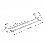 Roostevabast terasest kahevardaline k&auml;ter&auml;tikuivati ​​majapidamisukse sisset&otilde;mmatav nagi vannitoa hoiuriiul 1pcs