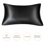 Siidist libe padjakate, naturaalsest siidist padjakate, mooruspuu siidist padjakate standardne 50x76cm must